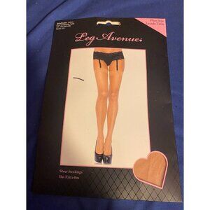 New NIP Sexy Sheer thigh Highs Pantyhose Womens Plus Size Stockings